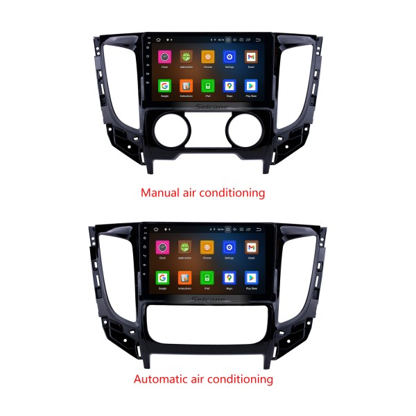 9 pouces Android 13.0 2015 Mitsubishi TRITON manuel A / C HD à écran tactile radio de navigation GPS avec support Carplay Bluetooth WIFI 4G DVD Player