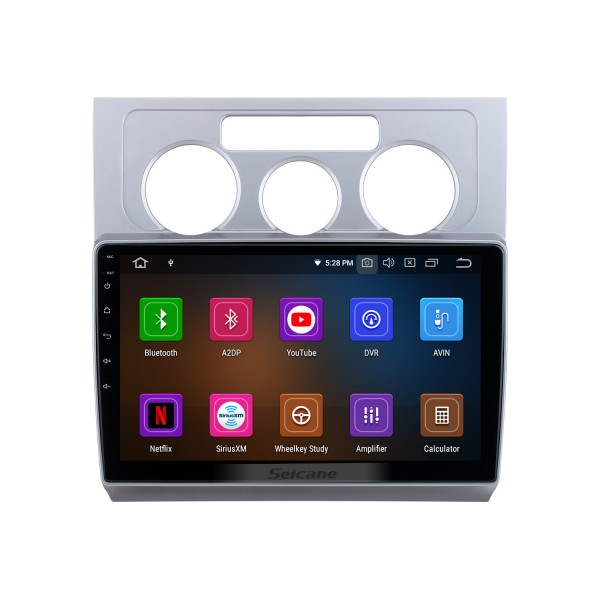 Android 13.0 pour 2004-2008 Volkswagen Touran Auto A/C Radio 10,1 pouces Système de navigation GPS avec Bluetooth HD Écran tactile Prise en charge de Carplay DSP