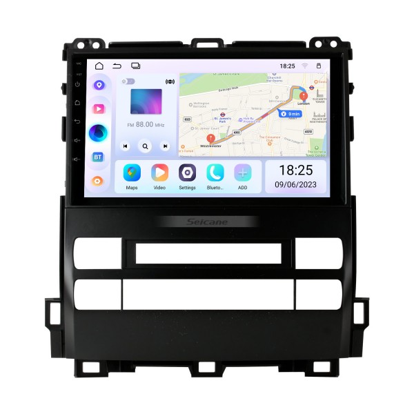 Pour 2003-2009 TOYOTA PRADO Radio Android 13.0 HD Écran tactile 9 pouces Système de navigation GPS avec prise en charge Bluetooth Carplay DVR