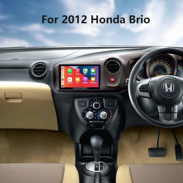 Pour 2012 Honda Brio Radio 10.1 pouces Android 13.0 HD Système de navigation GPS à écran tactile avec prise en charge Bluetooth Carplay OBD2