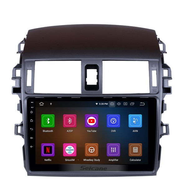 2007-2010 Toyota Corolla 9 pouces Android 13.0 Autoradio Aftermarket GPS Navigation HD Écran tactile Bluetooth Téléphone WIFI Lien miroir Prise en charge USB Carplay Lecteur DVD 4G DVR