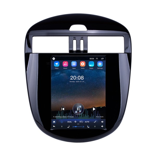 Écran tactile HD pour 2011-2015 Nissan Tiida Radio Android 10.0 Système de navigation GPS 9,7 pouces avec prise en charge Bluetooth USB TV numérique Carplay