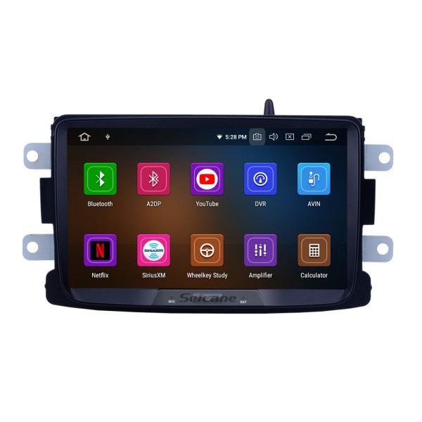 Système de navigation GPS à écran tactile OEM Android 13.0 HD 1024 * 600 pour 2014 2015 2016 RENAULT Duster Deckless avec radio Lecteur DVD Bluetooth Musique OBD2 DVR Caméra de recul TV 1080P Vidéo 3G WIFI Commande au volant USB Lien miroir