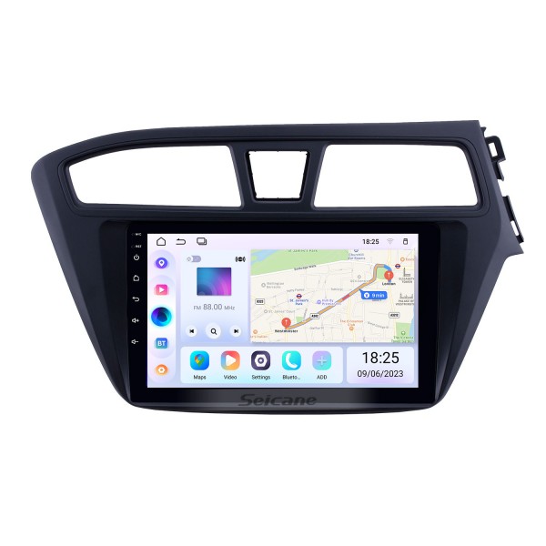 2014-2017 Hyundai i20 RHD 9 pouces Android 13.0 HD Écran tactile Radio Bluetooth Navigation GPS Stéréo Prise en charge USB AUX Carplay WIFI Mirror Link