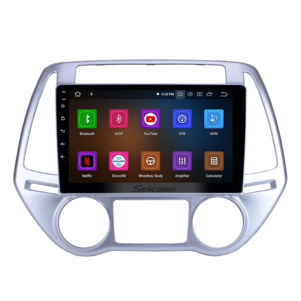 OEM 9 pouces Android 13.0 pour 2012 2013 2014 Hyundai i20 Auto A/C Radio Bluetooth HD Écran tactile Système de navigation GPS Carplay support TPMS