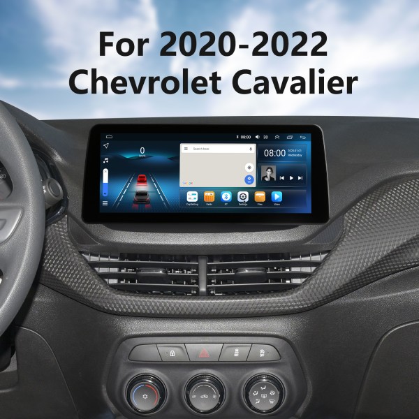 12,3 pouces Android 12.0 pour 2020 2021 2022 Chevrolet Cavalier Radio Système de navigation GPS avec écran tactile HD Prise en charge Bluetooth Carplay OBD2