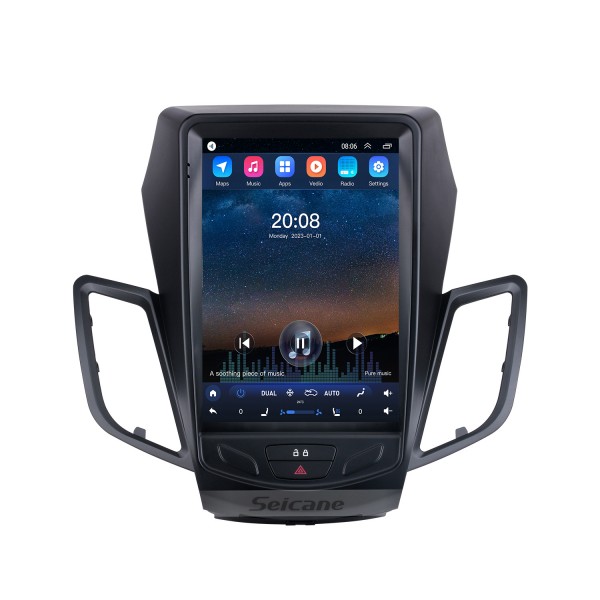 Pour 2009-2014 Ford Fiesta 9,7 pouces Android 10.0 Radio de navigation GPS avec écran tactile HD Bluetooth WIFI Prise en charge AUX Carplay Caméra de recul