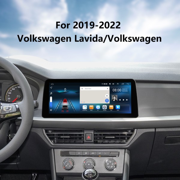 Écran tactile HD stéréo Android 12.0 Carplay 12,3 pouces pour 2019 2020-2022 Volkswagen Lavida Remplacement universel de la radio Volkswagen avec prise en charge de la navigation GPS Caméra de recul WIFI
