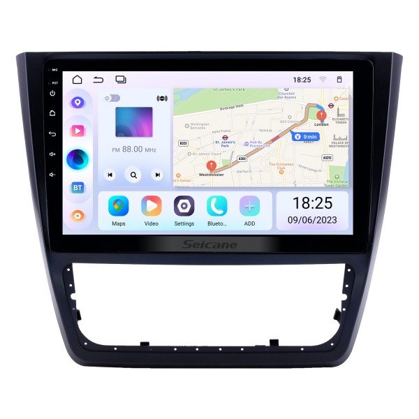 10,1 pouces Android 14.0 HD Radio de navigation GPS à écran tactile pour 2014-2018 Skoda Yeti avec prise en charge Bluetooth AUX Carplay Mirror Link