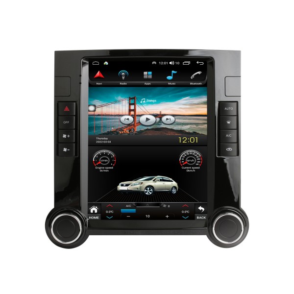 Écran tactile HD de 9,7 pouces pour 2003-2010 VW Volkswagen Touareg Android 10.0 Autoradio Système stéréo de voiture avec Bluetooth Carplay DSP Support AHD Camera DVR