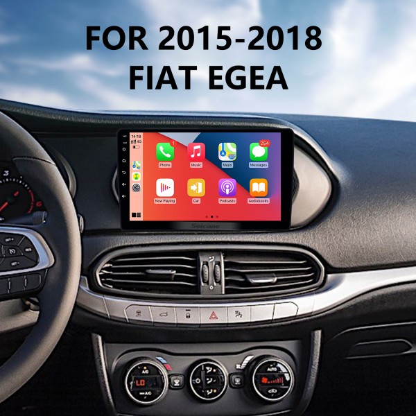 9 pouces Android 13.0 Radio de navigation GPS pour 2015-2018 Fiat EGEA avec écran tactile HD Carplay AUX prise en charge Bluetooth 1080P