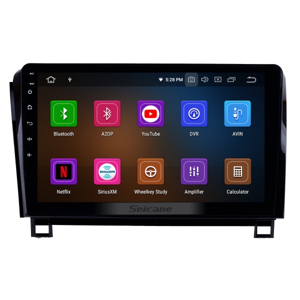 10,1 pouces Android 13.0 2008 2009-2013 Toyota Sequoia Système de navigation GPS Support Radio IPS Plein écran 3G WiFi Bluetooth OBD2 Commande au volant