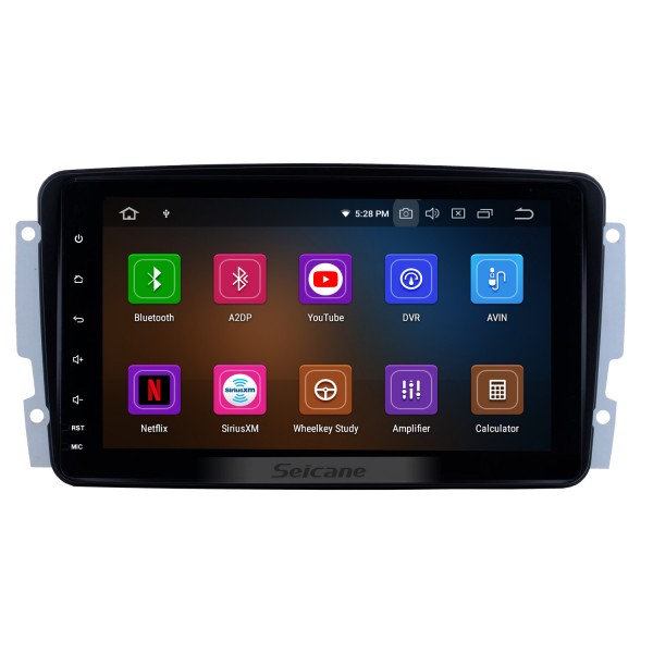 Écran tactile HD de 9 pouces 1998-2004 Mercedes-Benz classe CLK W209 CLK200 CLK230 CLK320 CLK430 CLK55 Android 12.0 Navigation GPS Bluetooth Radio USB WIFI Support stéréo TV numérique DVR Caméra de recul Vidéo 1080P