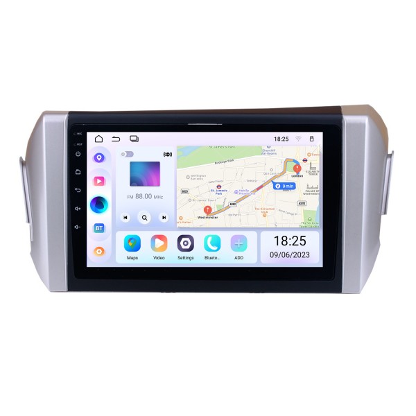 2015 2016 2017 2018 Toyota Innova RHD 9 pouces HD Écran tactile Android 13.0 Radio Navigation GPS Bluetooth Téléphone Wifi Commande au volant USB OBD DVR