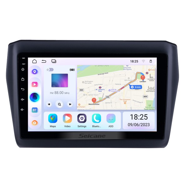 OEM 9 pouces Android 14.0 HD Radio Bluetooth à écran tactile pour SUZUKI DZIRE SUZUKI SWIFT 2017 2018 2019 2020 avec navigation GPS USB FM auto stéréo Wifi AUX prise en charge DVR TPMS Caméra de recul OBD2 SWC
