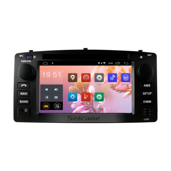 Écran tactile HD pour 2003 2004 2005-2012 Toyota Corolla E120 BYD F3 Radio Android 9.0 6.2 pouces Système de navigation GPS Support Bluetooth Carplay OBD2