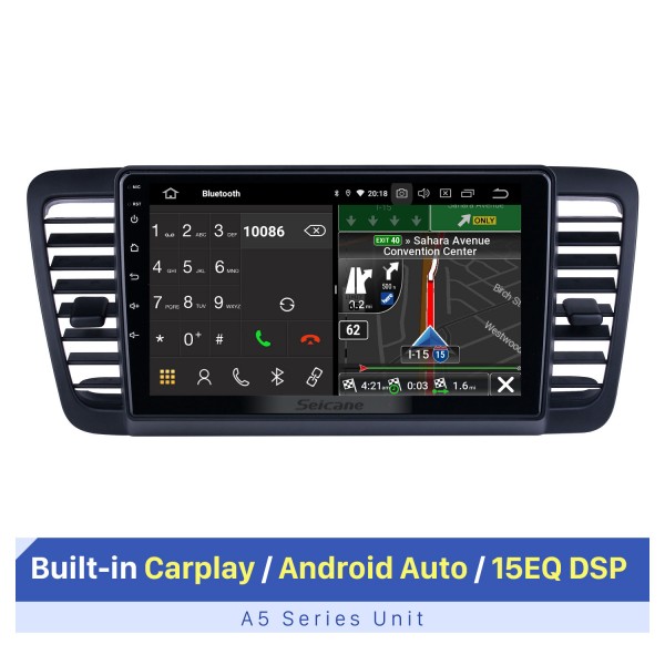 Écran tactile HD de 9 pouces pour 2004-2009 Subaru Legacy Autoradio Autoradio avec GPS Autoradio Prise en charge de plusieurs langues OSD