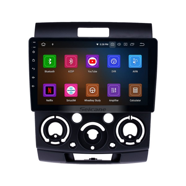 OEM 9 pouces Android 12.0 Radio de navigation GPS pour 2006-2010 Ford Everest/Ranger Bluetooth HD Écran tactile Carplay Prise en charge USB Commande au volant DVR