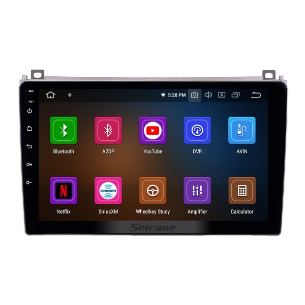 Android 12.0 9 pouces Radio de navigation GPS pour 2006-2010 Proton GenⅡ avec écran tactile HD Carplay Bluetooth WIFI Prise en charge USB AUX Mirror Link OBD2 SWC