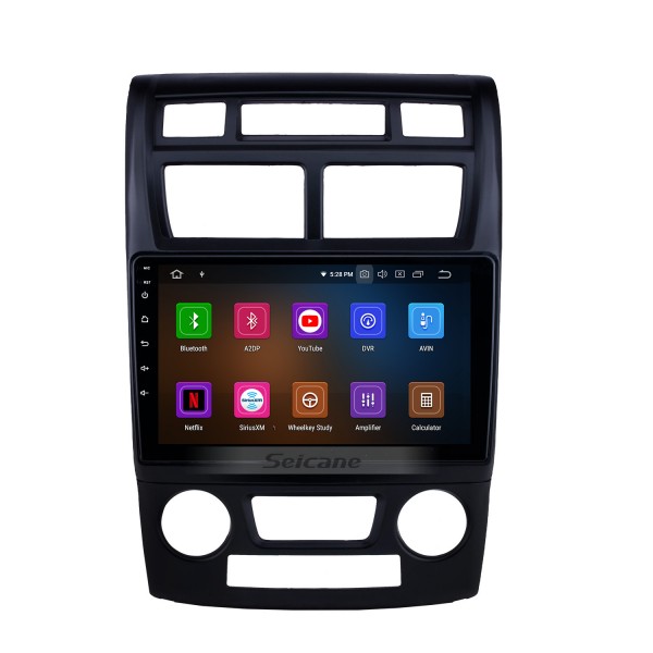 Radio Bluetooth OEM 9 pouces Android 12.0 pour 2007-2017 KIA Sportage manuel A/C GPS Navi HD écran tactile prise en charge stéréo 4G WIFI RDS USB DVR lecteur DVD 1080P