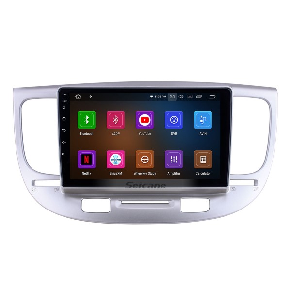Android 13.0 pour 2007 Kia Rio Radio 9 pouces Système de navigation GPS avec écran tactile HD Carplay Bluetooth support TPMS Caméra arrière
