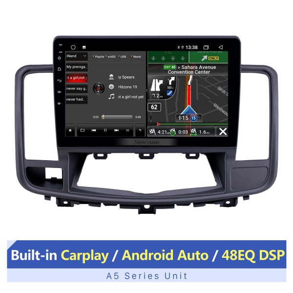 Écran tactile Android 14.0 de 10,1 pouces pour 2009-2013 Radio de navigation GPS Bluetooth Nissan Old Teana avec prise en charge AUX WIFI OBD2 DVR SWC Carplay