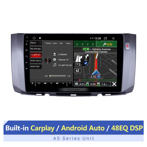 10,1 pouces Android 13.0 pour 2010-2017 TOYOTA ALZA Radio de navigation GPS avec Bluetooth HD Écran tactile Prise en charge WIFI TPMS DVR Carplay Caméra de recul DAB +