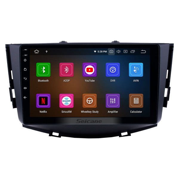 9 pouces Android 12.0 Bluetooth Stéréo de navigation GPS de voiture pour 2011-2016 Lifan X60 Prise en charge de la radio RDS 4G WiFi Mirror Link OBD2 Commande au volant