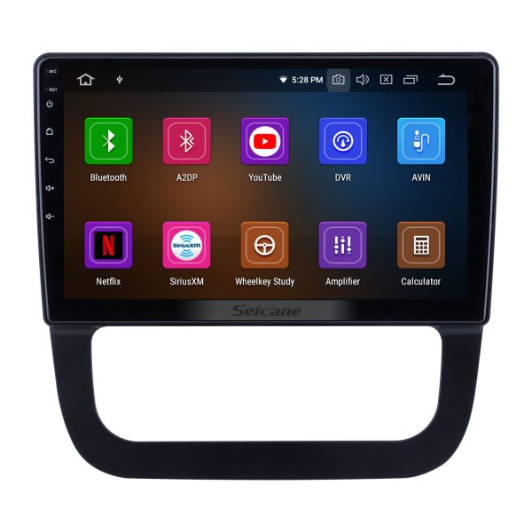 Pour 2011 VW Volkswagen Sagitar Radio 10,1 pouces Android 13.0 HD Écran tactile Bluetooth avec système de navigation GPS Prise en charge de Carplay 1080P