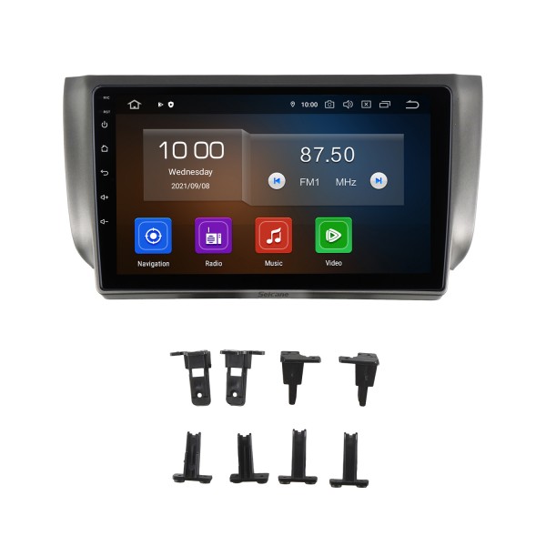 Autoradio Carplay 10,1 pouces Android 13.0 pour NISSAN SYLPHY 2012-2019 Navigation GPS Android Auto Prise en charge DAB + OBDII WiFi Commande au volant Wifi