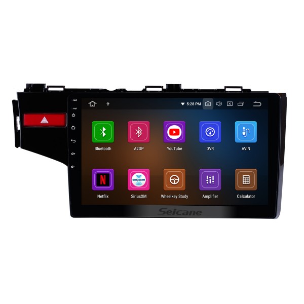 Écran tactile capacitif radio OEM Android 12.0 de 10,1 pouces pour 2014 2015 Honda FIT Support WiFi Bluetooth Système de navigation GPS TPMS DVR OBD II AUX Appui-tête Contrôle du moniteur Vidéo Caméra arrière USB SD