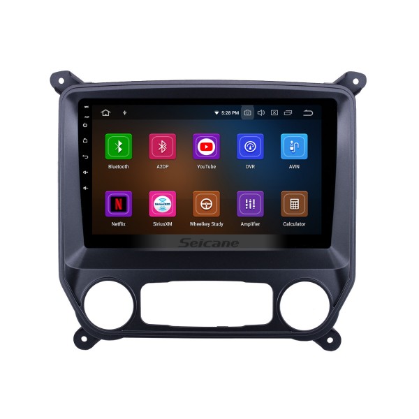 10,1 pouces pour 2014-2018 Chevrolet Colorado Silverado GMC Sierra VIA Vtrux Truck 2014-2018 Android 12.0 Autoradio avec GPS Nav HD Écran tactile FM/AM Audio Carplay Bluetooth WIFI Prise en charge 4G SWC Caméra de recul