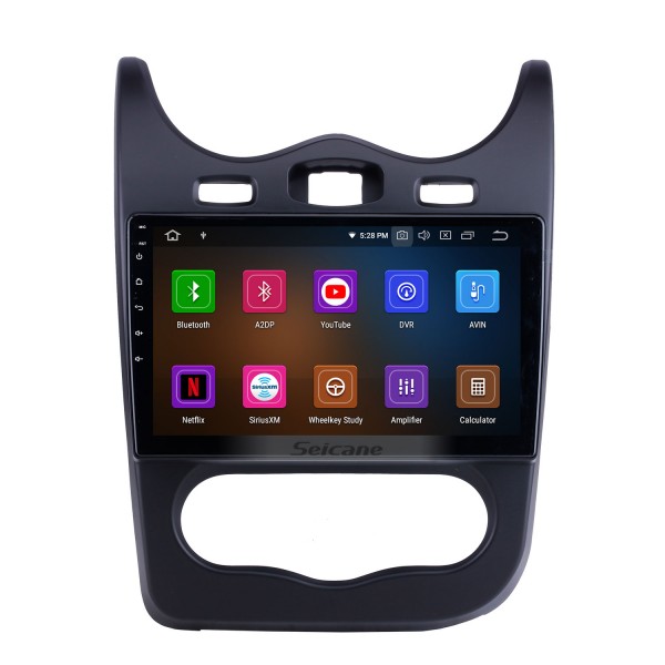 10.1 pouces pour 2014 Renault Sandero Radio Android 13.0 système de navigation GPS Bluetooth HD écran tactile prise en charge de Carplay OBD2