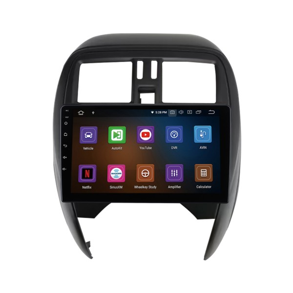 Autoradio Carplay 9 pouces pour NISSAN MARCH 2015 Android 13.0 Navigation GPS Android Auto Prise en charge DAB + OBDII Commande au volant Wifi Caméra arrière
