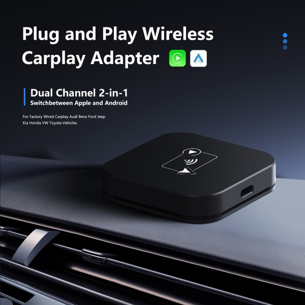 Meilleur adaptateur Carplay sans fil Plug and Play Dongle USB pour Carplay filaire d'usine Audi Benz Ford Jeep Kia Honda VW Toyota Véhicules