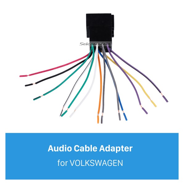 Adaptateur de câblage de câblage de voiture Câble de son audio pour VOLKSWAGEN POLO / Passat / Jetta / Bora / Santana / Golf / Touran / Octavia / Audi / Peugeot 307 / Sharan / Zunchi / Buick FirstLand / Roewe