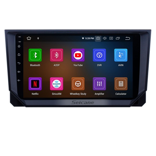 Android 12.0 9 pouces Radio de navigation GPS pour 2018 Seat Ibiza avec écran tactile HD Carplay USB Prise en charge Bluetooth DVR OBD2 TV numérique
