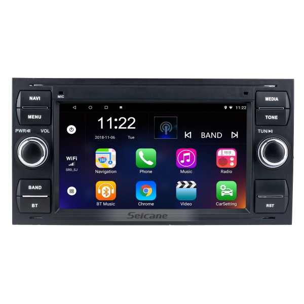 2005 Ford Fiesta Form Android 13.0 Radio de rechange Système de navigation GPS avec lecteur DVD Bluetooth HD 1024 * 600 écran tactile OBD2 DVR Caméra de recul TV 1080P Vidéo 4G WIFI Commande au volant USB Lien miroir