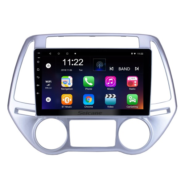 Pour 2012 2013 2014 Hyundai i20 Auto A/C Radio 9 pouces Android 13.0 HD Système de navigation GPS à écran tactile avec prise en charge Bluetooth Carplay SWC