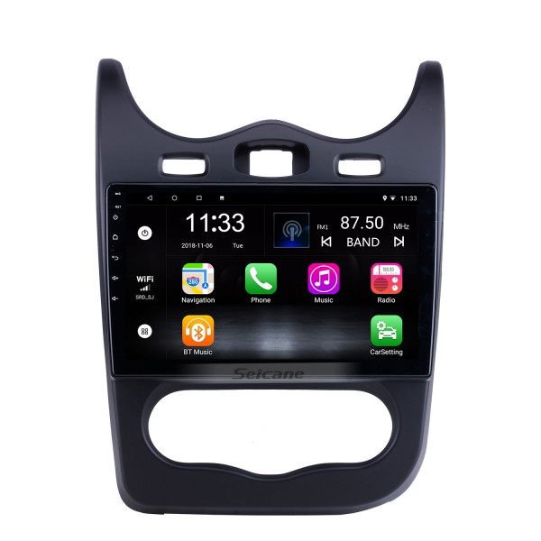 Pour 2014 Renault Sandero Radio 10.1 pouces Android 14.0 HD Système de navigation GPS à écran tactile avec prise en charge Bluetooth Carplay
