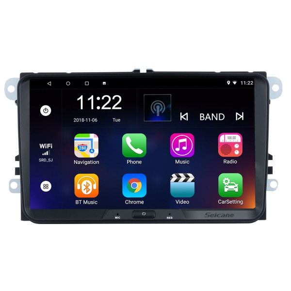 Pour VW Volkswagen Radio universelle Android 13.0 HD à écran tactile 9 pouces système de navigation GPS avec support WIFI Bluetooth Carplay DVR