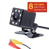 Kit de moniteur de secours de stationnement d'inverse de stationnement de caméra de Rearview de voiture de HD CCD CMOS avec 8 LED