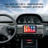 10,1 pouces Android 13.0 pour 2010 2011 2012+ NISSAN NV400/ OPEL MOVANO/ RENAULT MASTER III Système de navigation GPS stéréo avec prise en charge de l&amp;amp;amp;amp;amp;amp;#39;écran tactile Bluetooth Caméra de recul