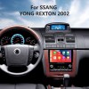 Pour SSANG YONG REXTON 2002 Radio Android 14.0 HD Écran tactile 9 pouces Système de navigation GPS avec prise en charge WIFI Bluetooth Carplay DVR