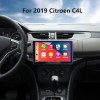 Pour 2019 Citroen C4L Radio 10.1 pouces Android 13.0 HD Système de navigation GPS à écran tactile avec prise en charge Bluetooth Carplay TPMS