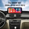 Android 10.0 pour BMW E87 2006-2012 Radio 10,25 pouces HD écran tactile système de navigation GPS avec prise en charge Bluetooth Carplay SWC