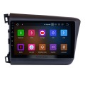 9 pouces Pour 2012 Honda Civic Android 12.0 Radio Système de navigation GPS avec écran tactile HD 1024 * 600 Bluetooth OBD2 DVR Caméra de recul TV 1080P Vidéo WIFI Commande au volant USB Lien miroir