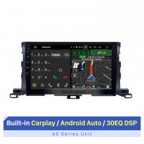 10,1 pouces Android 10.0 Système de navigation GPS pour Toyota Highlander 2015 Support radio à écran tactile Bluetooth TPMS DVR OBD Caméra de recul TV Vidéo 3G WiFi