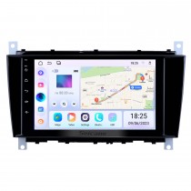 Radio de navigation GPS Android 14.0 de 8 pouces pour 2004 Mercedes Benz C 2006 Mercedes Benz GLK AMG avec prise en charge de l&amp;amp;#39;écran tactile Bluetooth WiFi Carplay DVR