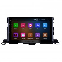 10,1 pouces 2015 Toyota Highlander Android 13.0 HD Radio à écran tactile Système de navigation GPS avec Bluetooth TPMS DVR OBD II Caméra arrière AUX USB 3G WiFi Commande au volant Vidéo